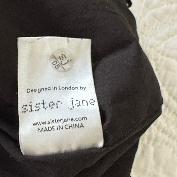 Sequin Polka Dot Mini Dress Black Silver Puff Sleeve Black Silver Size M - Picture 6 of 6